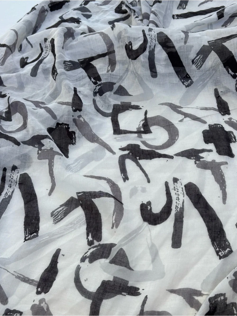 Apt 9 Infinity Scarf Black & White Symbols Cross